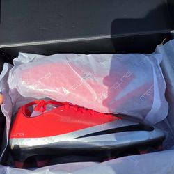 Nike Zoom Mercurial Vapor Superfly RGN FG CR7 Max Orange Metallic Silver Size 13