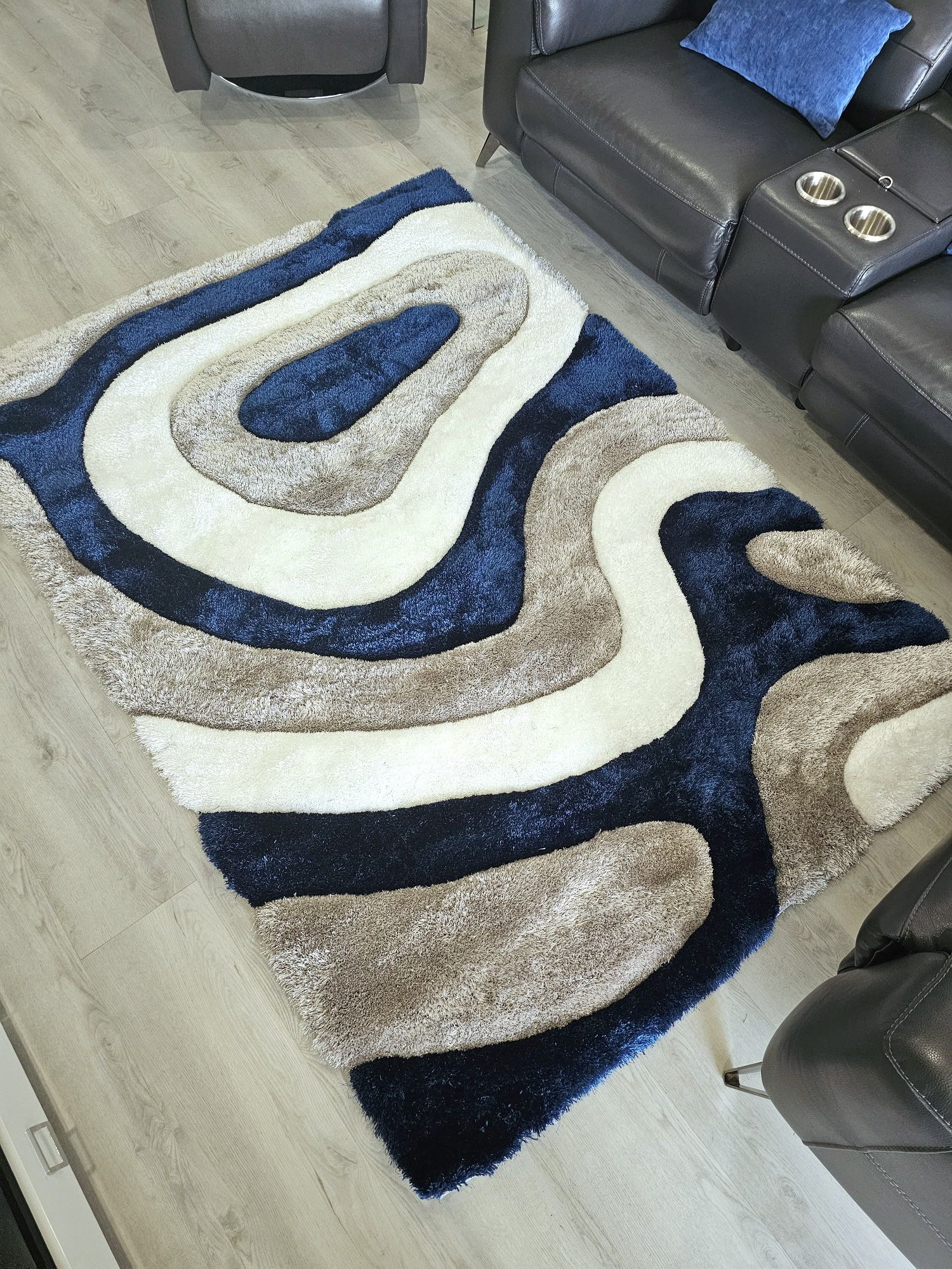 Blue/ Grey/ White RUG / Alfombra 5’x7’ 🔥🔥 NEW!!!