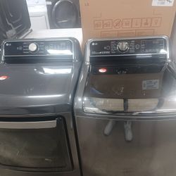 Samsung steam washer and dryer set ninety day warranty works good