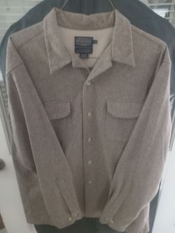 Original Board Shirt Xl Taupe Wool Flannel Shirt