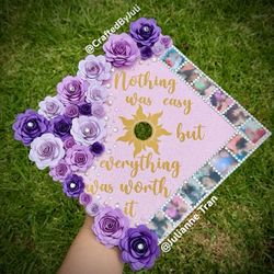 Custom Personalize Graduation Cap Topper + Permanent Cap Design