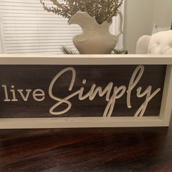 Solid wood sign