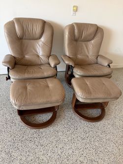 Leather swing recliners