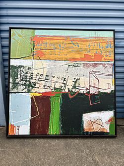 Large Framed Colorful Print