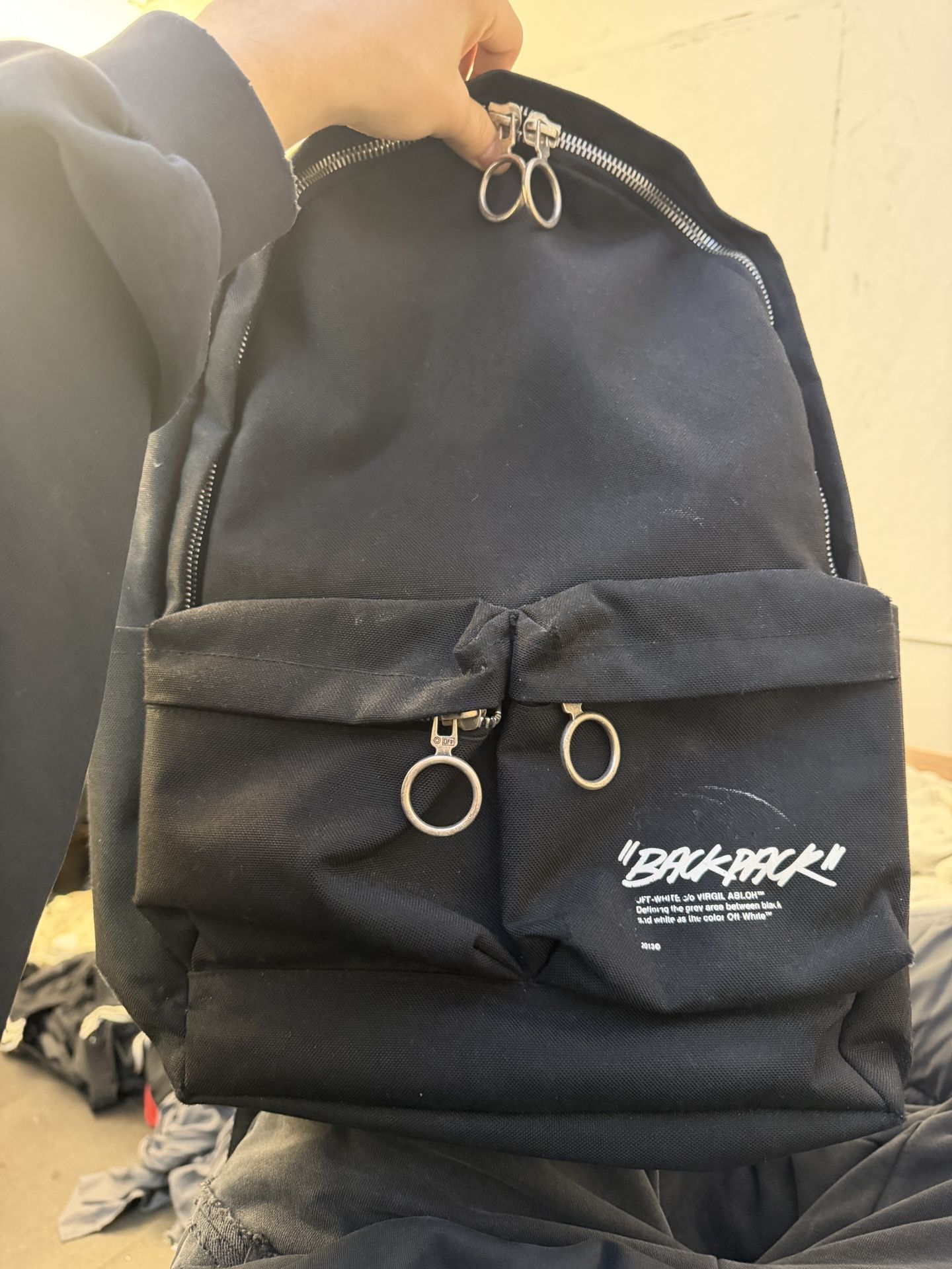 Off White Quote Backpack