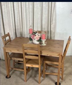 Compact Kitchen Dining Table with 4 Chairs