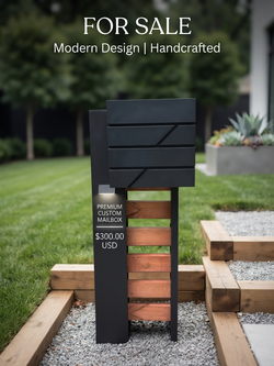 MODERN WOODEN MAILBOX — HANDMADE