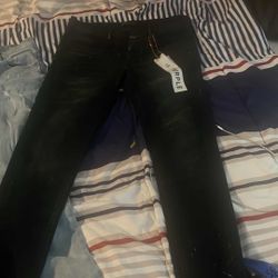 All Black Purple Jeans