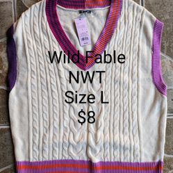 NWT Wild Fable Sweater Vest Size L