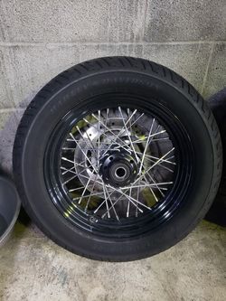 Harley front rim tire and rotor
