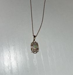 Opal Pendant Necklace