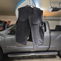 Medium Denim Heavy Motorcycle Vest
