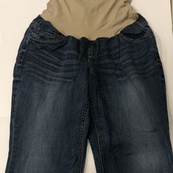 Indigo Blues XL Jean Maternity Capris 