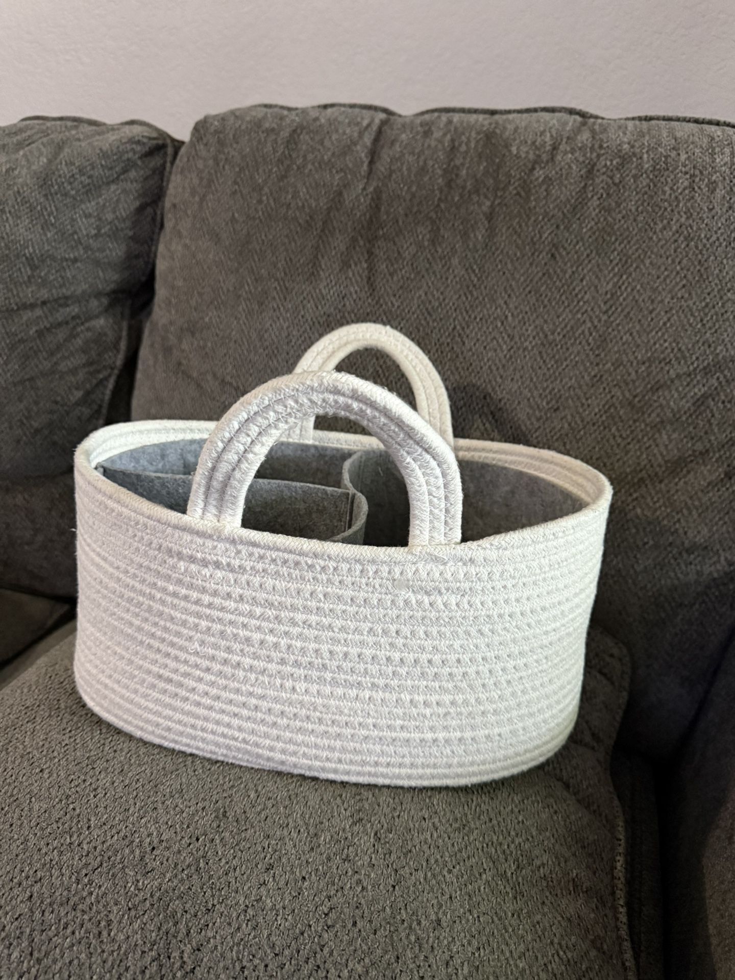 Darling Woven Caddy With Felt Organizer Inside!
