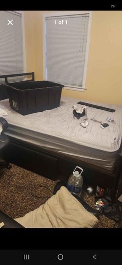 Queen bed with frame
