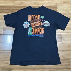 Vintage 1989 Sf Giants National League Champions Logo 7 Single Stitch