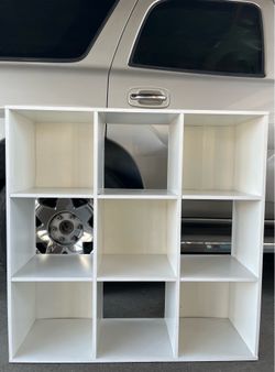 White 9-Cube Organizer Shelf
