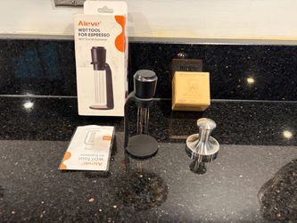2 Espresso Coffee Stainless Steel Tools Aieve Espresso Whisk & RECAPS Tamper