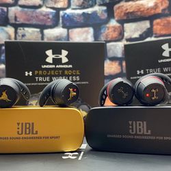 JBL Under Armour Wireless Sport Headphones Earbuds True Flash In-Ear Gold And Black NEW