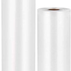  Vacuum Sealer Bags Food Storage Rolls 2 Pack 8 inch x 50 feet and 11 inch x 50 feet Food Storage Rolls for Food Saver BPA Free Heavy Duty Commercial 