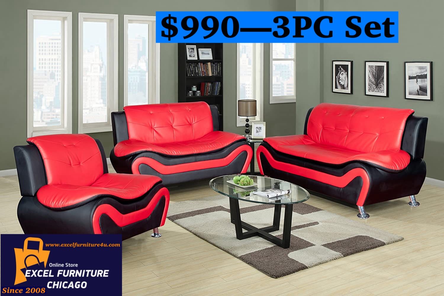 FREE DELIVERY💥Brand New 💥3PC Sofa, Loveseat, Chair Set