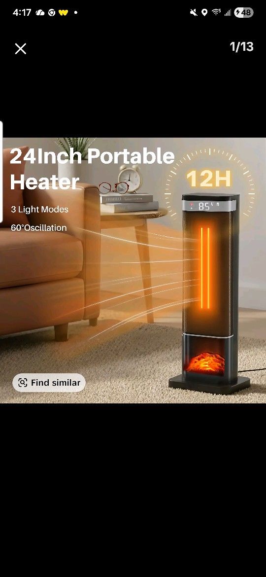 24" Indoor Space Heater - New