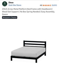 Black Metal Bed Frame & Headboard