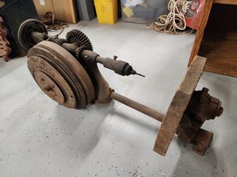Antique Post Mount Pulley Operated Canedy Otto Drill Press Tool