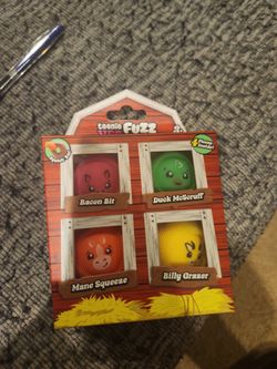 Teenie Fuzz Farm Animals 4-Pack Squish Toys