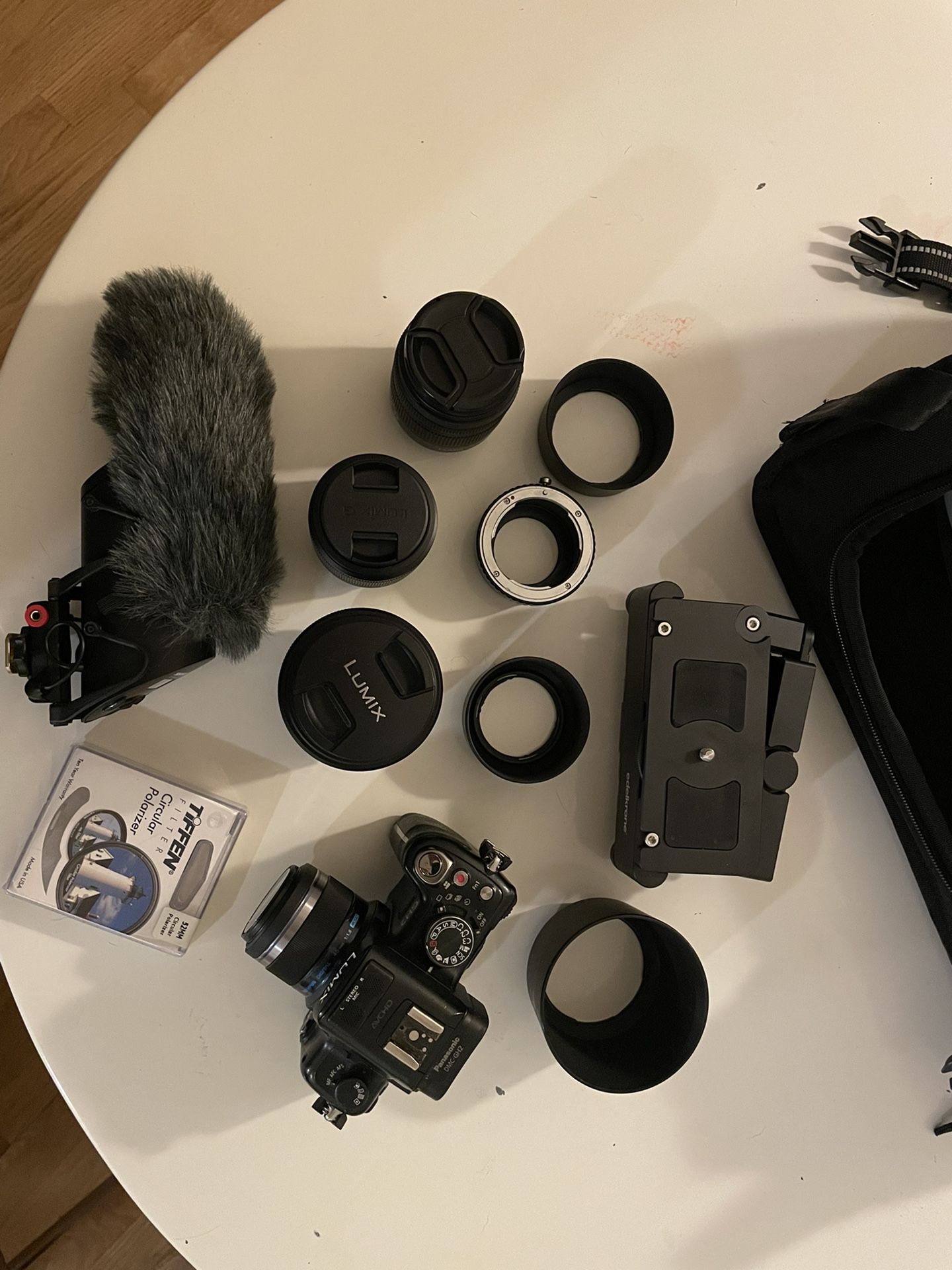 Panasonic GH2, 4 Lenses, Mic, Bag And More!