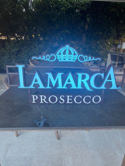 LamarcA Prosecco Blue Crown Wine LED Light Display