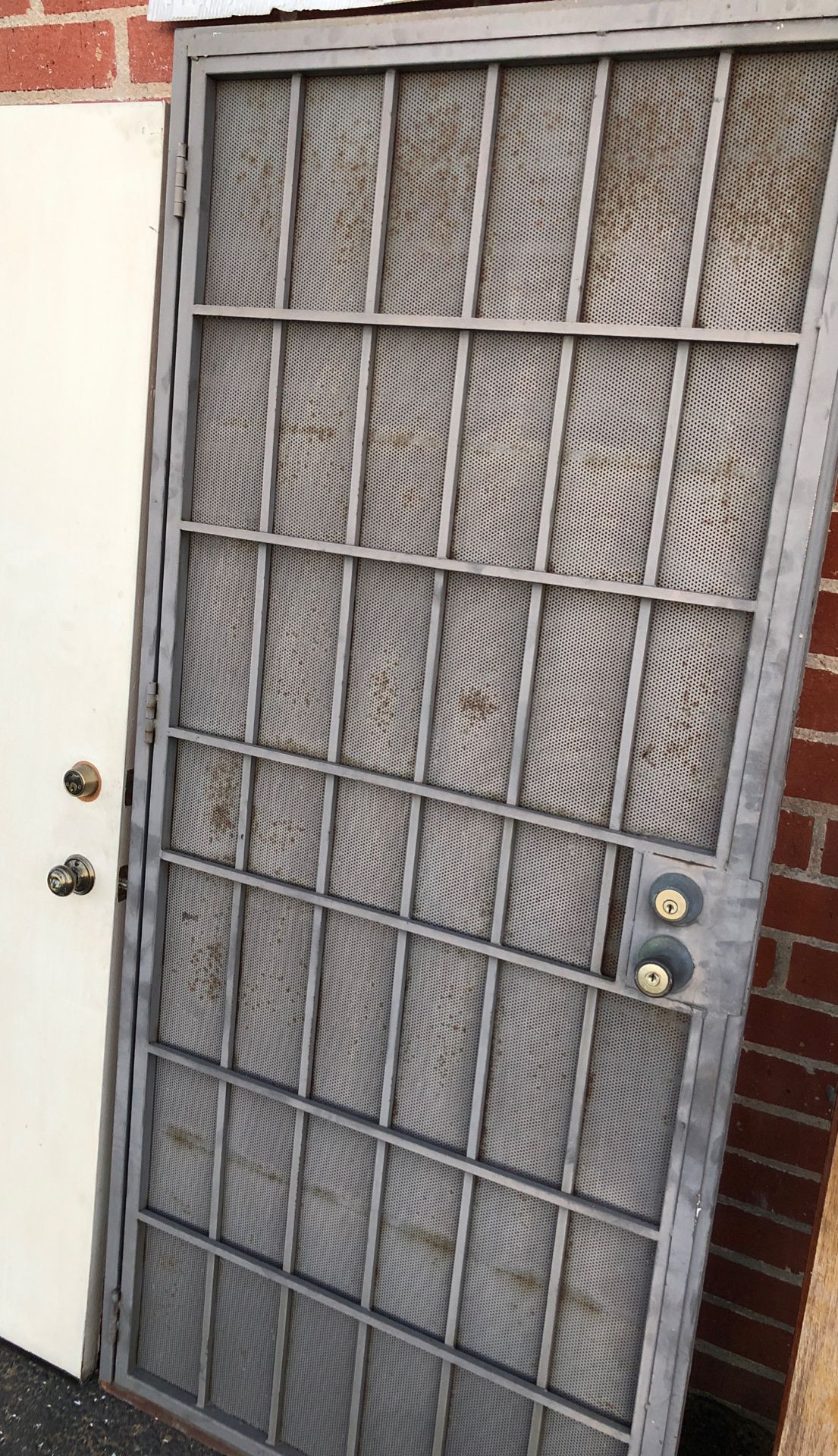 Very heavy metal security door screen