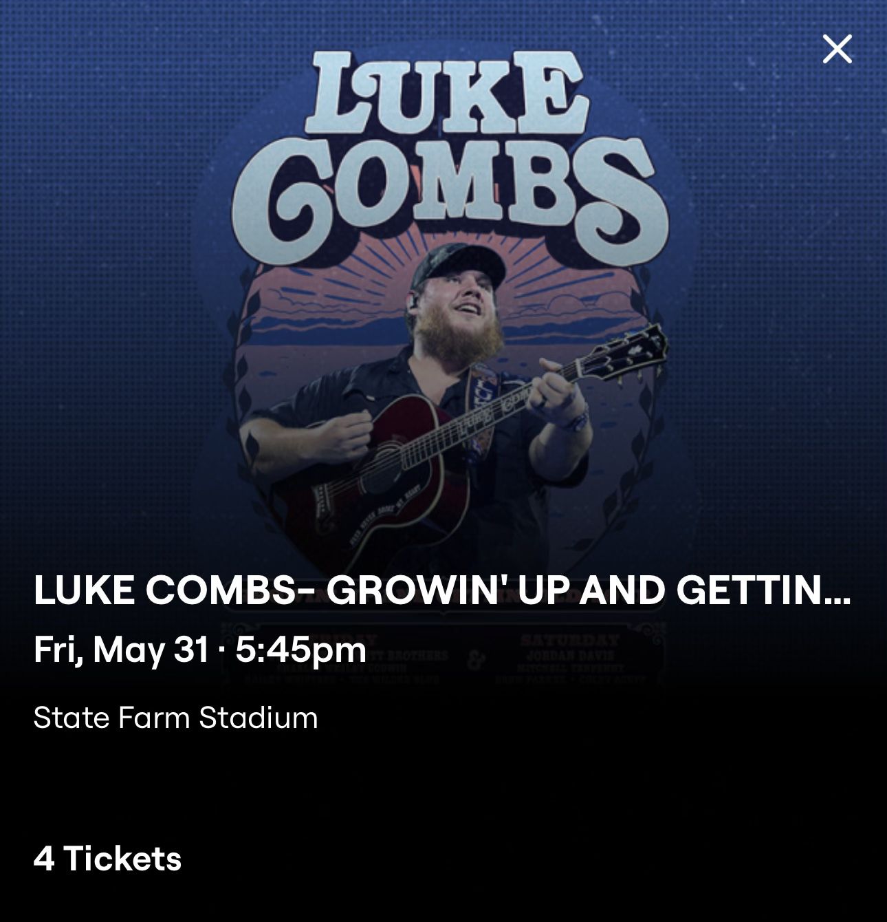 Luke Combs Concert Tickets 