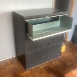 Three door file cabinet