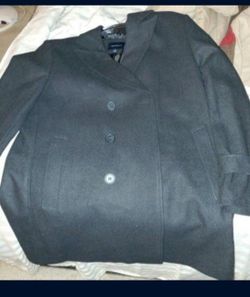 Brand new tags on Gray Wool Blend Button-Up Coat