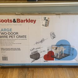 Boots & Barkley Large Two Door Wire Pet Crate