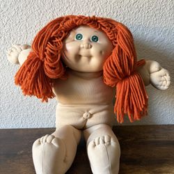 Vintage 1985 Cabbage Patch Doll Red Pigtail Hair 