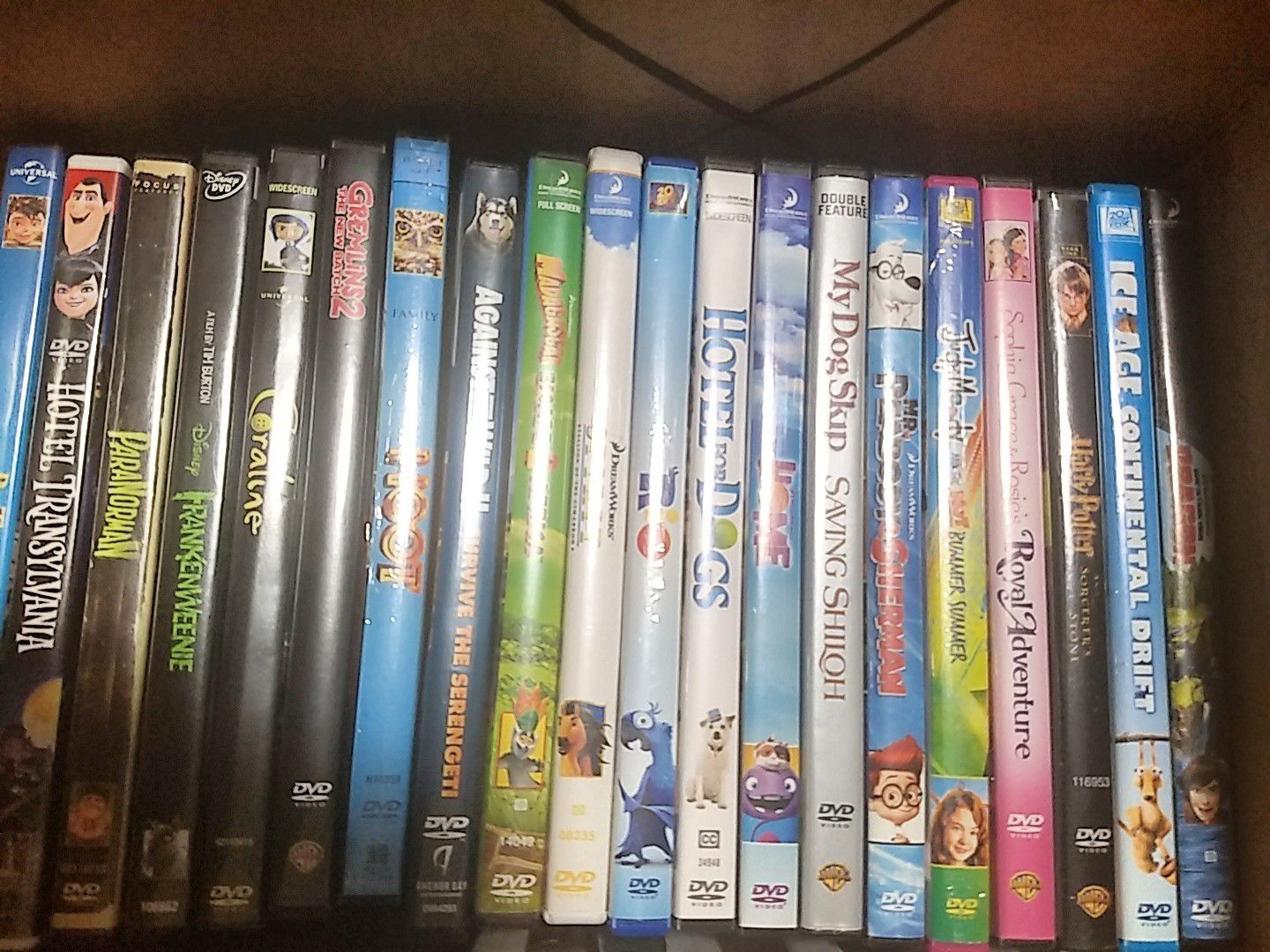 Forty- one DVDs for sale, mostly kids