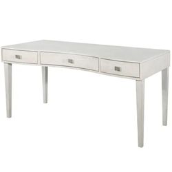 Living Spaces 60 inch white writing desk with drawers