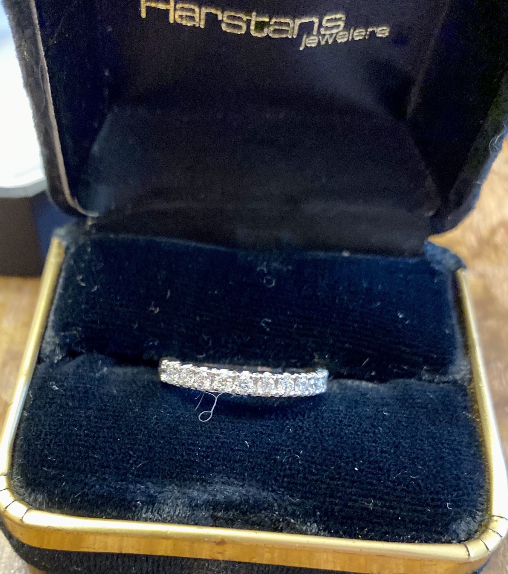 Certified 14kt White Gold With 1/2 Carat Diamond Band. Appraisal For $900