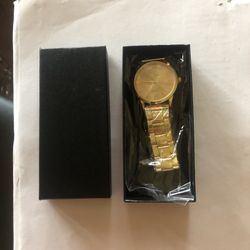 Unisex 14 Karat Gold Plated Watch