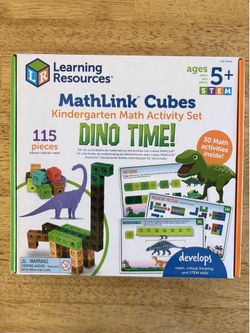 Brand new- never opened Learning Resources MathLink Cubes Kindergarten Math Activity Set – Dino Time!