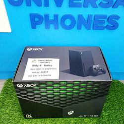 MICROSOFT XBOX SERIES X 1TB GAMING CONSOLE NEW IN BOX $1 DOWN TODAY REST IN PAYMENTS.NO CREDIT CHECK 