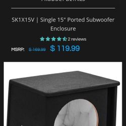 15 in subwoofer box skar audio