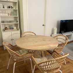 William Sonoma Dining Table W/ 4 Chairs
