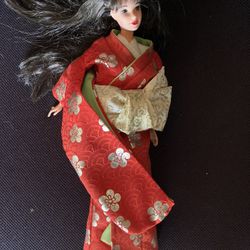 Red Kimono Barbie Doll