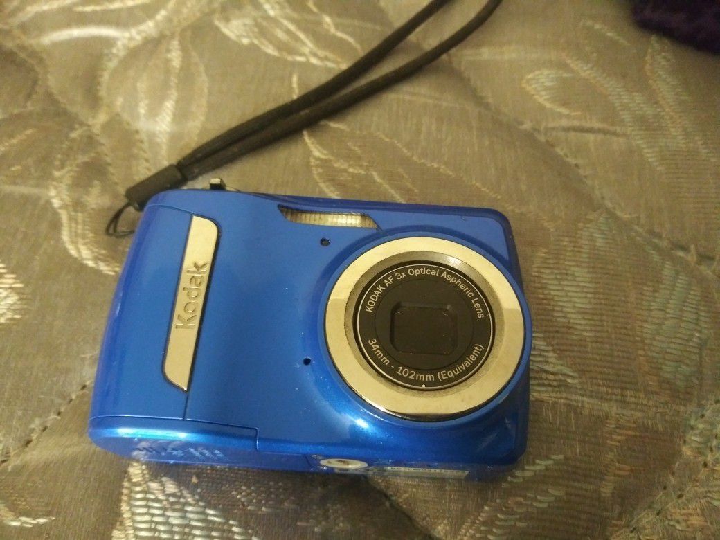 Blue digital camera