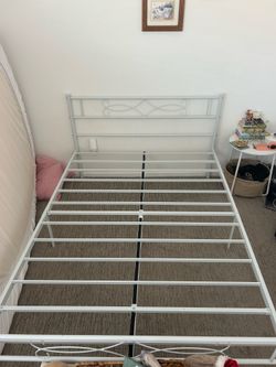 Full Size White Bed Frame
