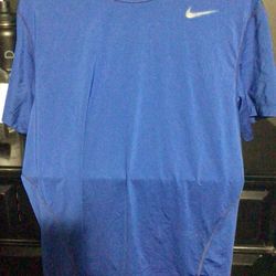 blue Nike Compression Shirt