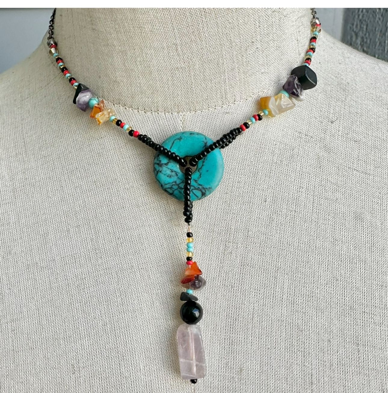Turquoise Natural Stone Pendant Necklace